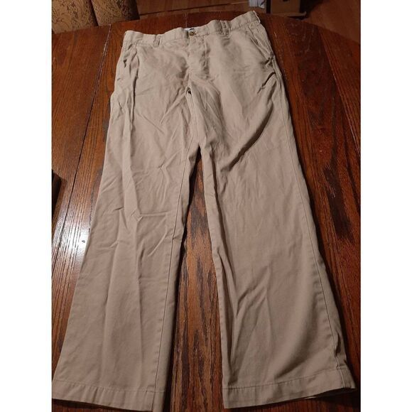 33x32 Southern Tide The Skipjack Khaki Tan Flat Front Pants w Pockets Belt Loops - Picture 1 of 4
